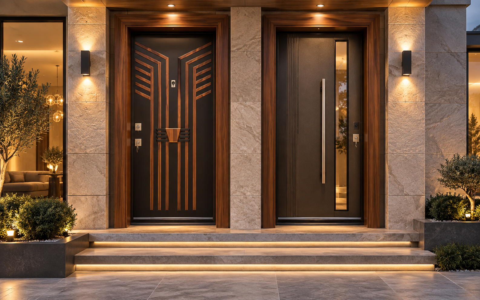 Steel security entrance door collection